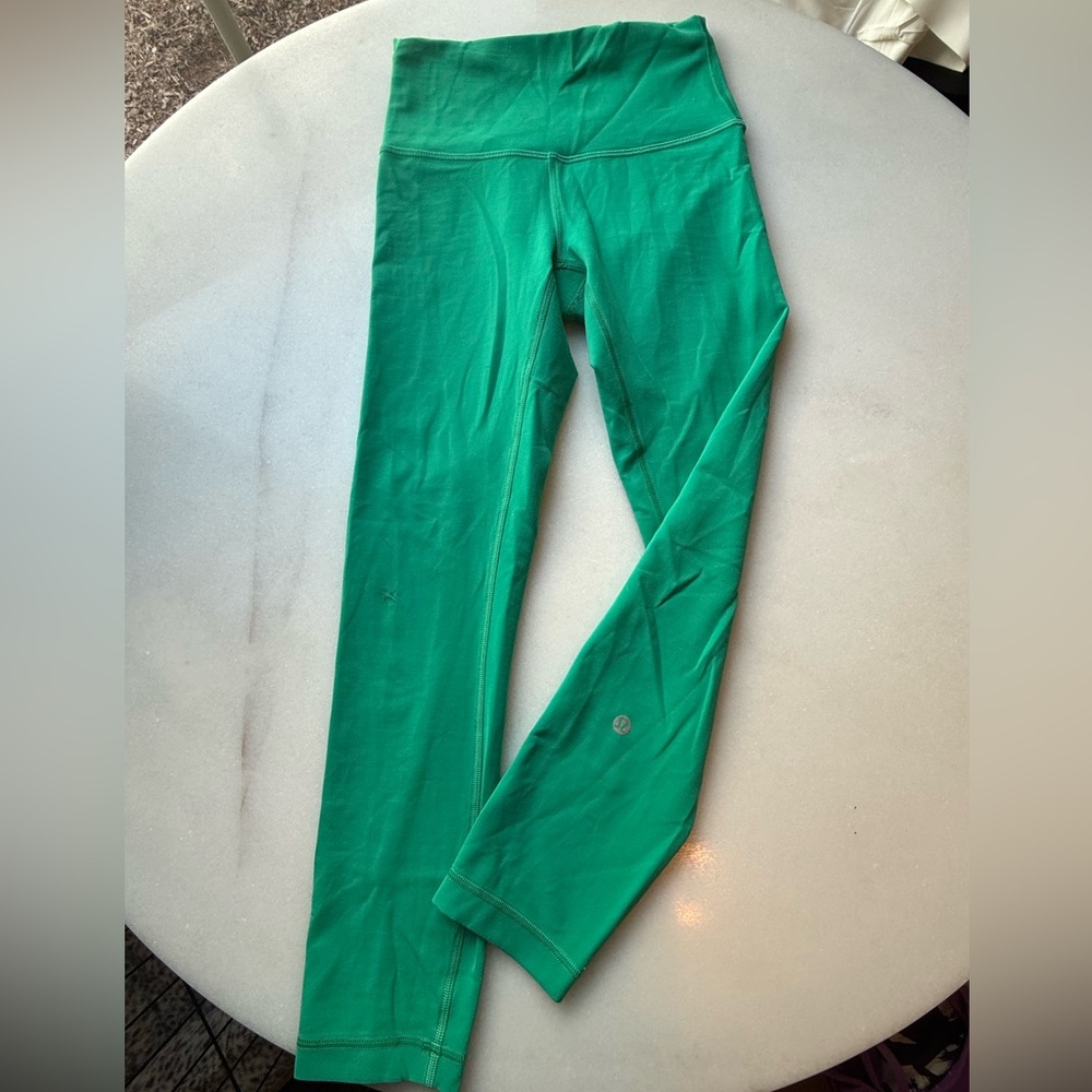 Lululemon Wunder Train High Rise Crop 23”- Kelly Green